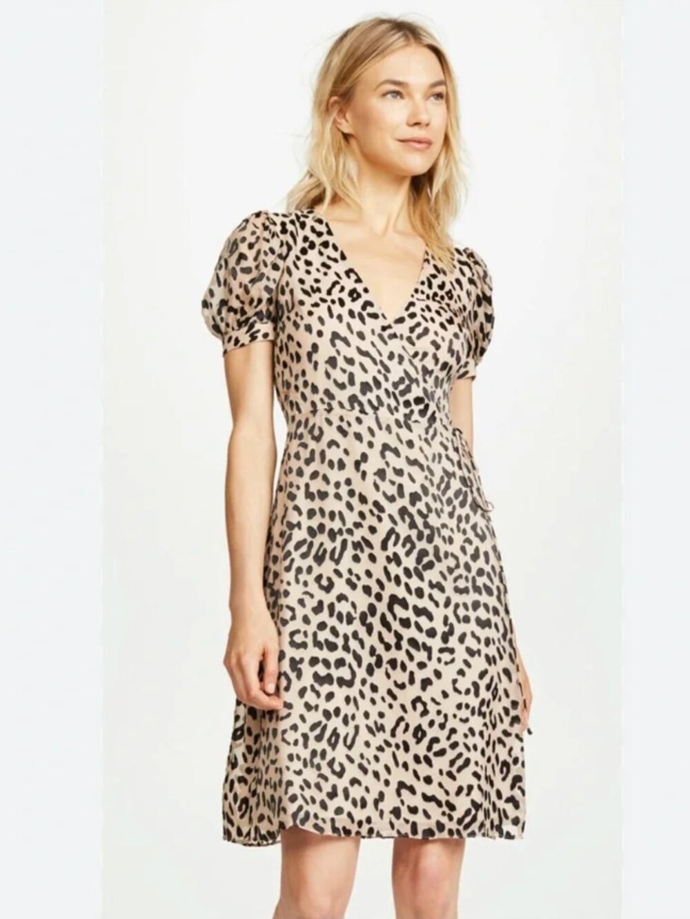 Alice + Olivia Leopard Print Wrap Dress Size 2